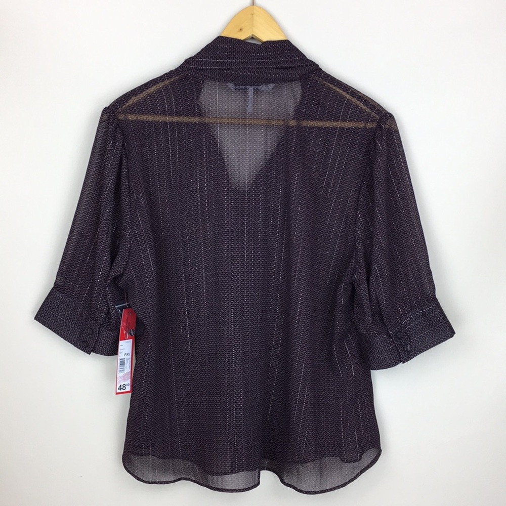 French Connection Sheer Blouse NWT - Picture 3 of 10
